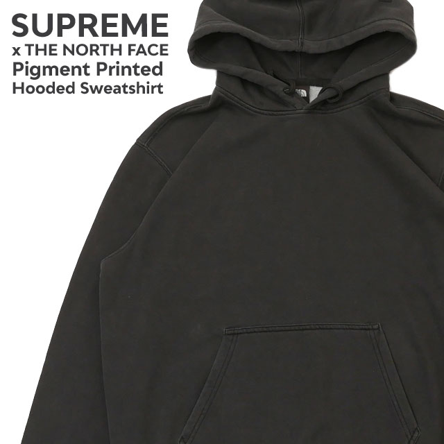 [ָݥ5ܥڡ!!]  ץ꡼ SUPREME x  Ρե THE NORTH FACE Pigment Printed Hooded Sweatshirt ѡ BLACK ֥å   