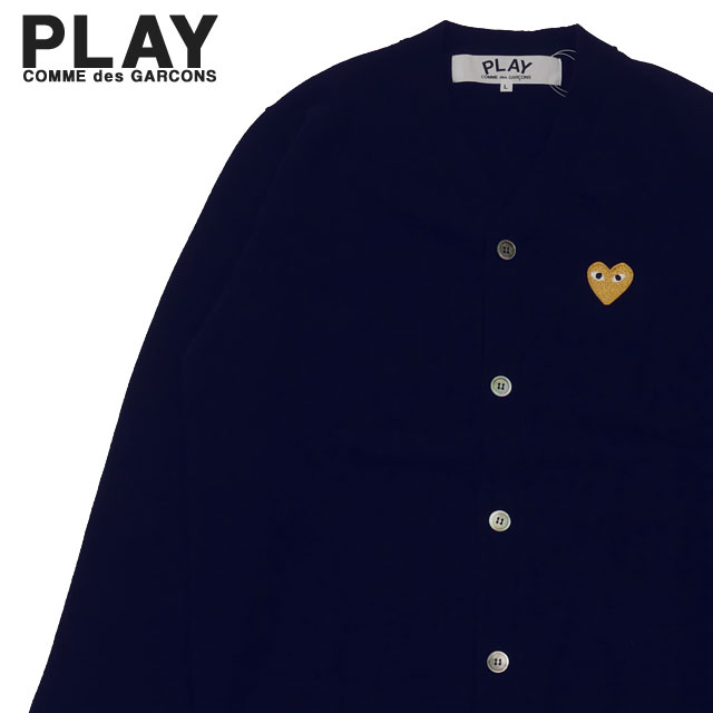 �ڲ��ʸ�ľ���ޤ����� ���� �ץ쥤 ����ǥ���륽�� PLAY COMME des GARCONS MENS GOLD HEART WOOL CARDIGAN �����ǥ����� NAVY �ͥ��ӡ� �� ���