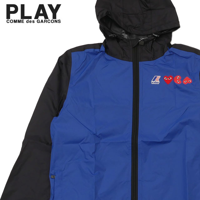 [ָݥ5ܥڡ!!]  ץ쥤 ǥ륽 PLAY COMME des GARCONS x  K-WAY PACKABLE FULL ZIP JACKET 㥱å BLACKxBLUE 