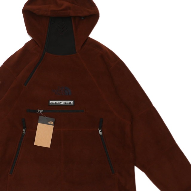 [���ָ���ݥ����5�ܥ����ڡ�����!!] ������/̤���� ����ץ꡼�� Supreme x THE NORTH FACE �����Ρ����ե����� 22FW Steep Tech Fleece Pullover �ե꡼�� ���㥱�å� BROWN �֥饦�� ��� M������ 2022FW