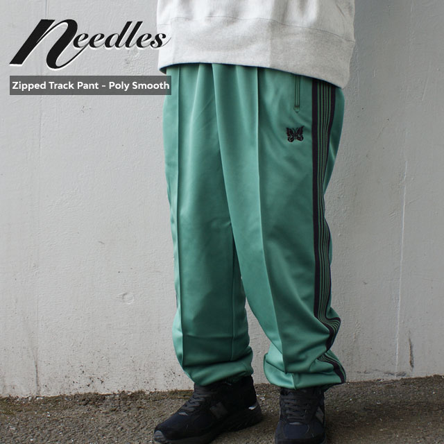 [���ָ���ݥ����5�ܥ����ڡ�����!!] ���� �ˡ��ɥ륺 NEEDLES Zipped Track Pant Poly Smooth �ȥ�å� �ѥ�� EMERALD ������� ��� ����