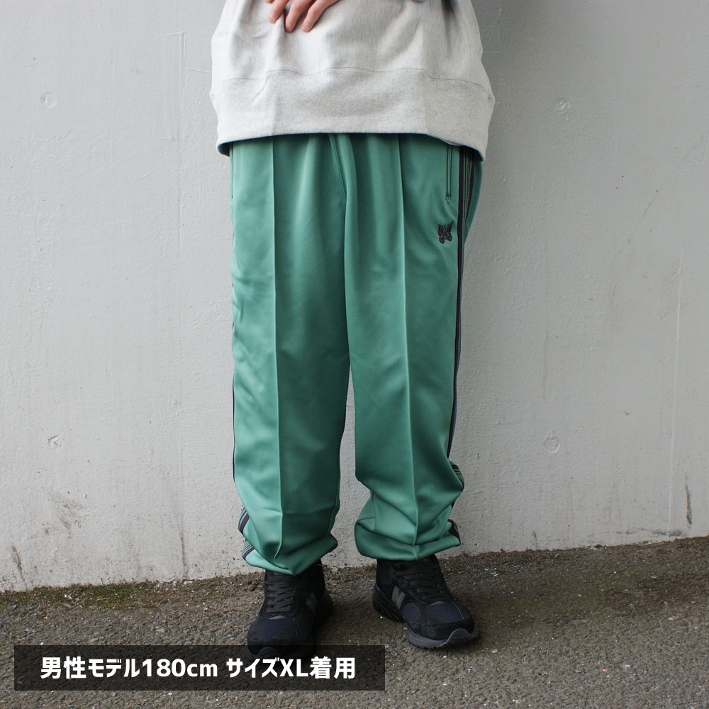 [期間限定ポイント5倍キャンペーン中!!] 新品 ニードルズ NEEDLES Zipped Track Pant Poly Smooth トラック  パンツ EMERALD エメラルド メンズ 新作-Cliff Edge