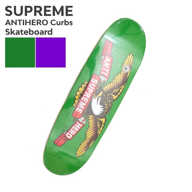 ڴָ̲ʡ  ץ꡼ SUPREME x 󥿥ҡ ANTIHERO Curbs Skateboard ȥܡ ǥå  290006293015