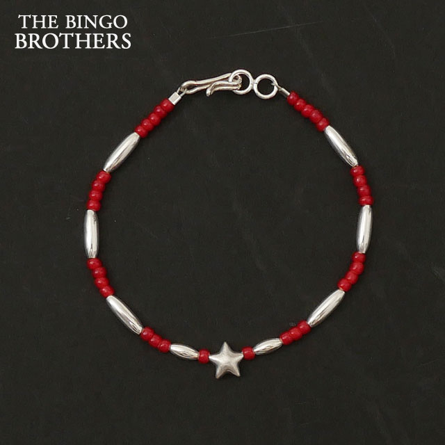 [ָݥ5ܥڡ!!]  ӥ󥴥֥饶 THE BINGO BROTHERS Star Silver Bracelet ֥쥹å RED å 