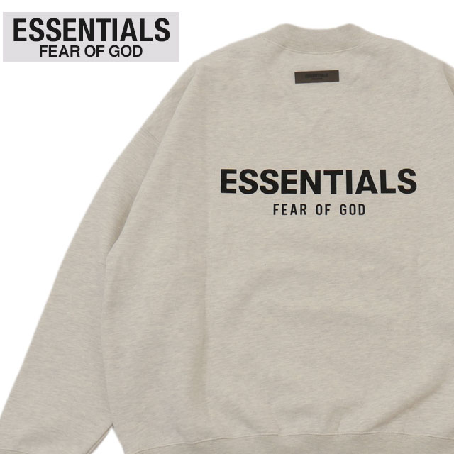 [���ָ���ݥ����5�ܥ����ڡ�����!!] ���� ���å��󥷥�륺 ESSENTIALS CREWNECK SWEATSHIRT �������å� LIGHT OATMEAL ��� ���� �ե������֥��å� FEAR OF GOD FOG