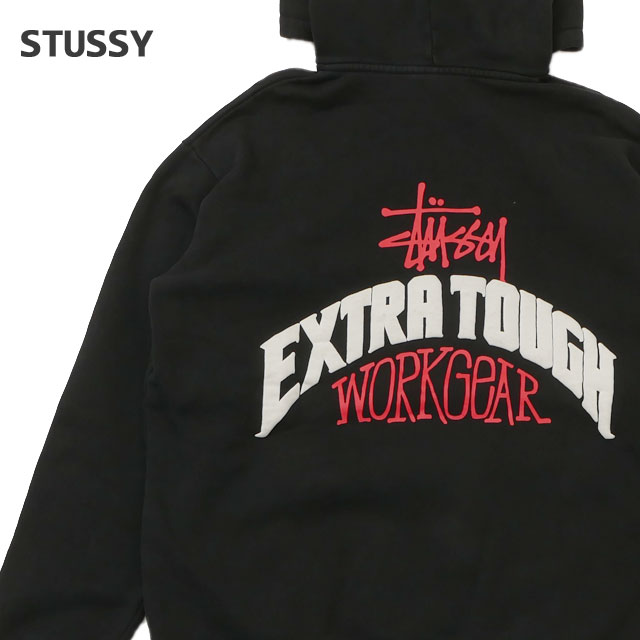 Stussy Tough Gear ブラック パーカー L