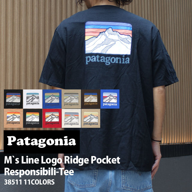 パタゴニア　メンズ・ラインロゴ・ポケット・レスポンシビリティー　ＳＲＰＫ　（Ｍ） patagonia（パタゴニア）の「Patagonia(パタゴニア) メンズ・ライン