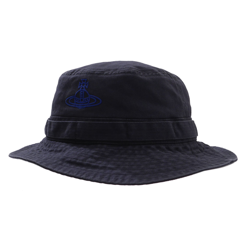 セール⭐︎Vivienne Westwood ネイビー　コットン帽子 Ri ネイビー（紺）系 Vivienne Westwood(ヴィヴィアンウエストウッド