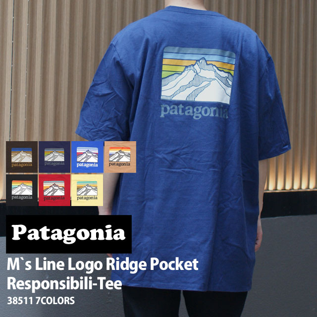 [���ָ���ݥ����5�ܥ����ڡ�����!!] ���� �ѥ����˥� Patagonia M's Line Logo Ridge Pocket Responsibili Tee �饤�� ���� ��å� �ݥ��å� �쥹�ݥ󥷥ӥ�ƥ��� T����� 38511 ��� ��ǥ����� �����ȥɥ� ������ �� �� �����ե��� �ϥ����� ���Ф� �ե���