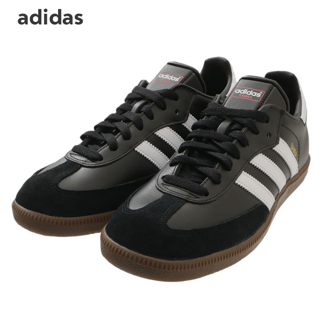 [���ָ���ݥ����5�ܥ����ڡ�����!!] ���� ���ǥ����� adidas SAMBA LEATHER ����� �쥶�� ���ˡ����� BLACK/WHITE/BLACK �֥�å� �� 019000 ��� ����