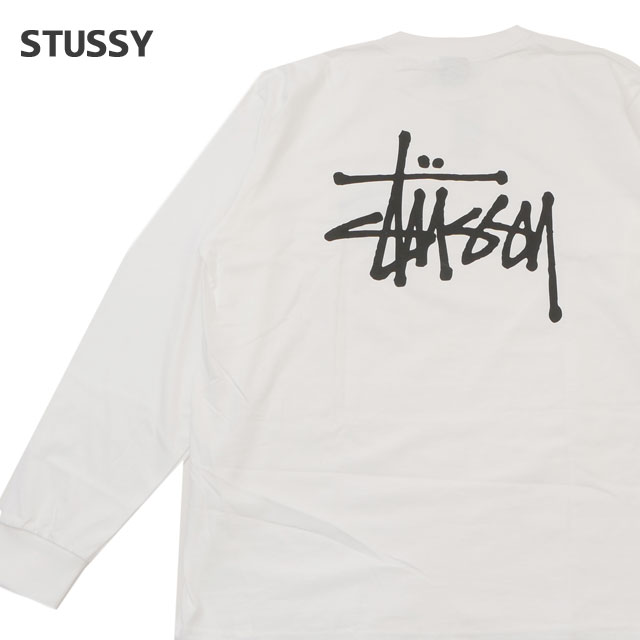 [ָݥ5ܥڡ!!]  ƥ塼 STUSSY BASIC STUSSY LS TEE ĹµT WHITE ۥ磻  