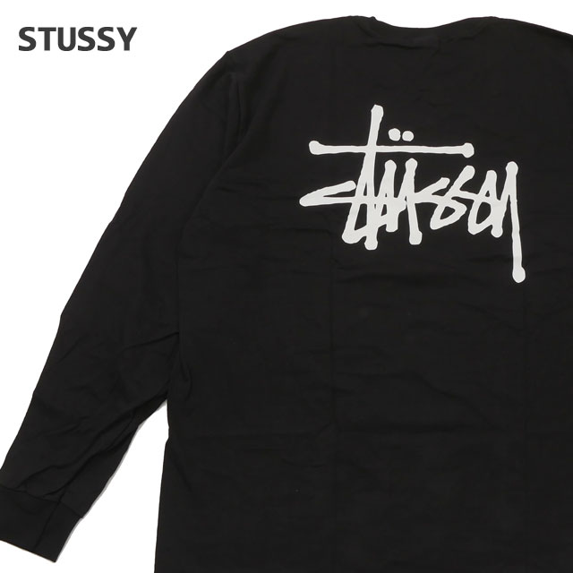 [ָݥ5ܥڡ!!]  ƥ塼 STUSSY BASIC STUSSY LS TEE ĹµT BLACK ֥å  