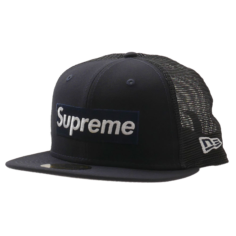 新品・未着用】 Supreme ネイビーキャップ ロゴ刺繍 サイズ調整可