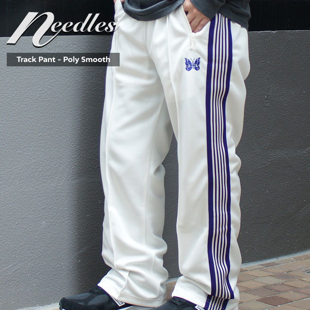 [ָݥ5ܥڡ!!]  ˡɥ륺 NEEDLES Track Pant Poly Smooth ȥå ѥ ICE WHITE ۥ磻   