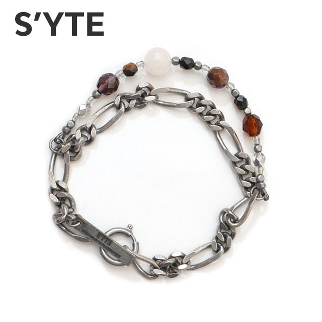 [ָݥ5ܥڡ!!]   S'YTE Rutile quartz + Glass Beads Brass Bracelet 륯 ֥쥹å BLACK ֥å   ǥ Yohji Yamamoto 襦ޥ