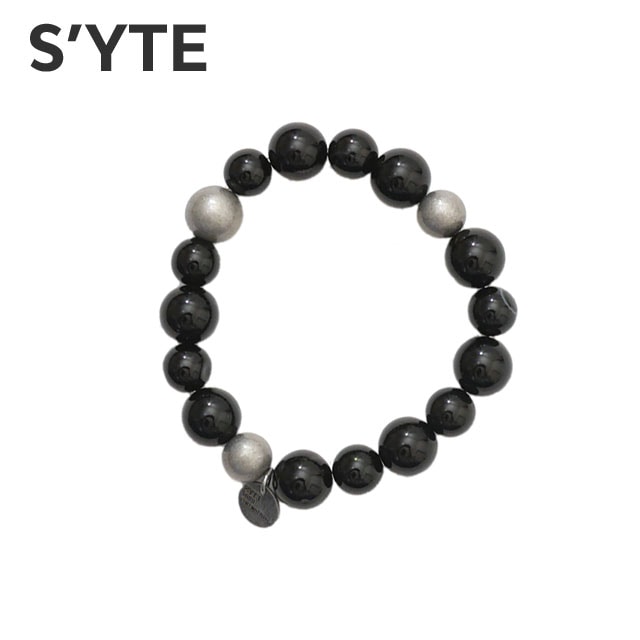 [ָݥ5ܥڡ!!]   S'YTE Onyx Bead Bracelet ˥ ֥쥹å BLACK ֥å   ǥ Yohji Yamamoto 襦ޥ