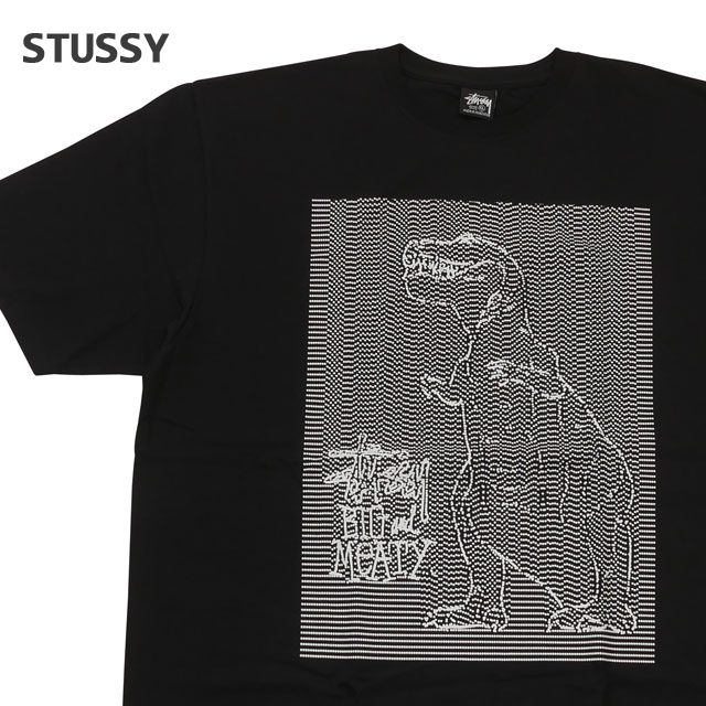 XXL” old stussy Dinosaur プリント Tシャツ 黒｜ファッション