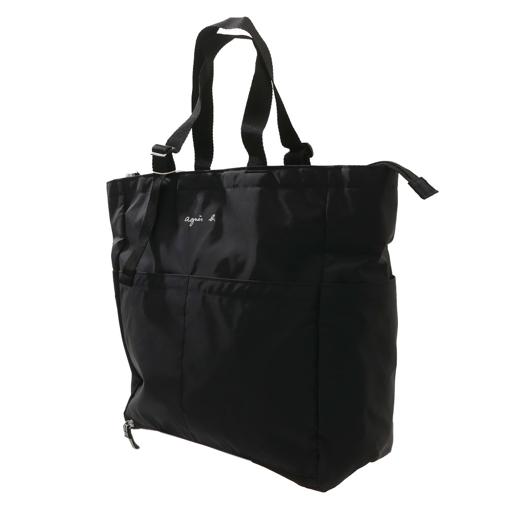 agnis b. アニエスべー　ブラック　マザーズバッグ agnes b． VOYAGE 新品 アニエスベー アンファン b. ENFANT