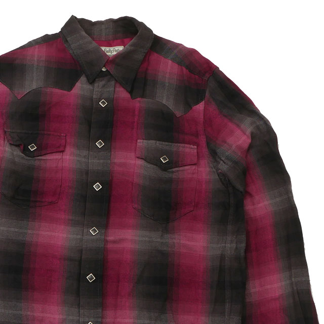 [ָݥ5ܥڡ!!] 拾ޥꥢ WACKO MARIA Western Shirt  Ĺµ BLACK/PINK  M š