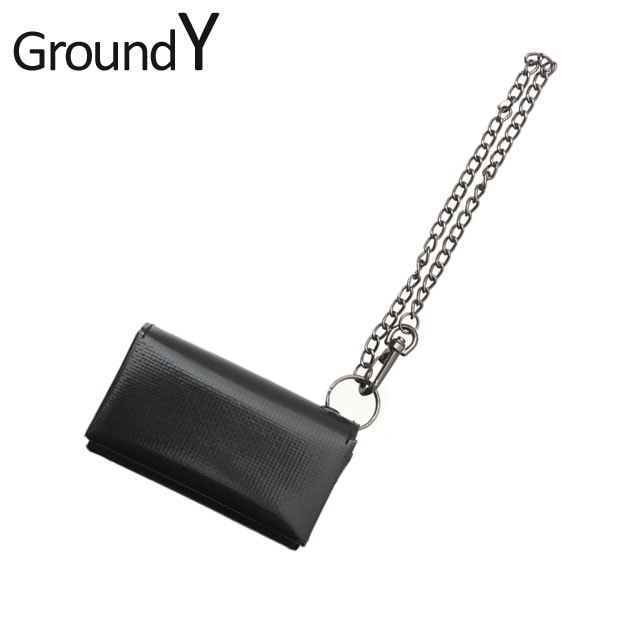 [ָݥ5ܥڡ!!]  饦ɥ磻 Ground Y PVC MINI WALLET åȥ  BLACK ֥å   ǥ Yohji Yamamoto 襦ޥ ץ她 ס륪 磻꡼ Y-3 Ի