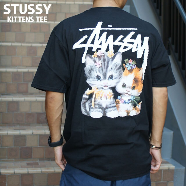 Stussy KITTENS TEE Black XL ステューシー 猫 キティ