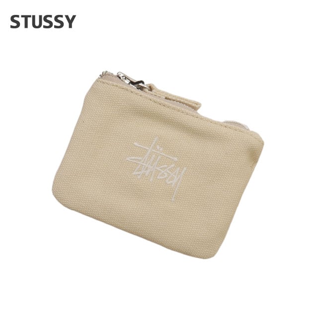[���ָ���ݥ����5�ܥ����ڡ�����!!] ���� ���ƥ塼���� STUSSY CANVAS COIN POUCH ������ݡ��� �����󥱡��� �����ɥ����� NATURAL �ʥ����� ����