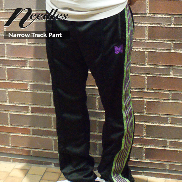 ڿ̸̲ʡ  ˡɥ륺 NEEDLES Ź޸ Narrow Track Pant ʥ ȥå ѥ BLACK ֥å  ˡɥ륹 ͥڥƥ