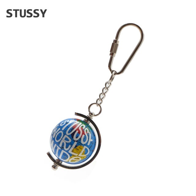 ★関税込★Stussy★Stussy Globe Keychain★キーリング 期間限定ポイント5倍キャンペーン中!!] 新品 ステューシー