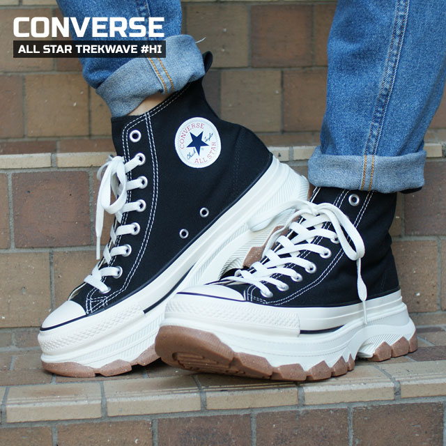 [���ָ���ݥ����5�ܥ����ڡ�����!!] ���� ����С��� CONVERSE ALL STAR TREKWAVE HI �����륹���� �ȥ�å��������� �ϥ����å� BLACK �֥�å� 31310070 ���ॽ���� �ꥢ���� ���ˡ����� ��� ��ǥ����� �˽����� ����