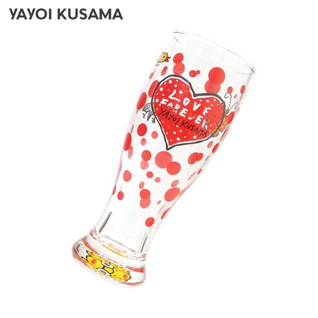 [ָݥ5ܥڡ!!]  YAYOI KUSAMA 襤  ׽ Polka Dots Beer Glass ̥ӥ饹 CLEAR ꥢ  ǥ 