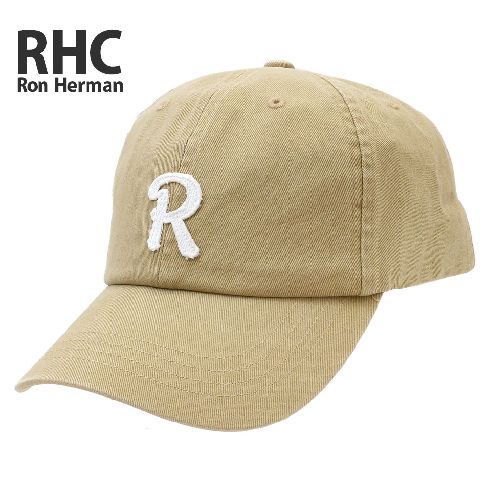 RHC ロンハーマン Rロゴ コットン キャップ ベージュ RON HERMAN