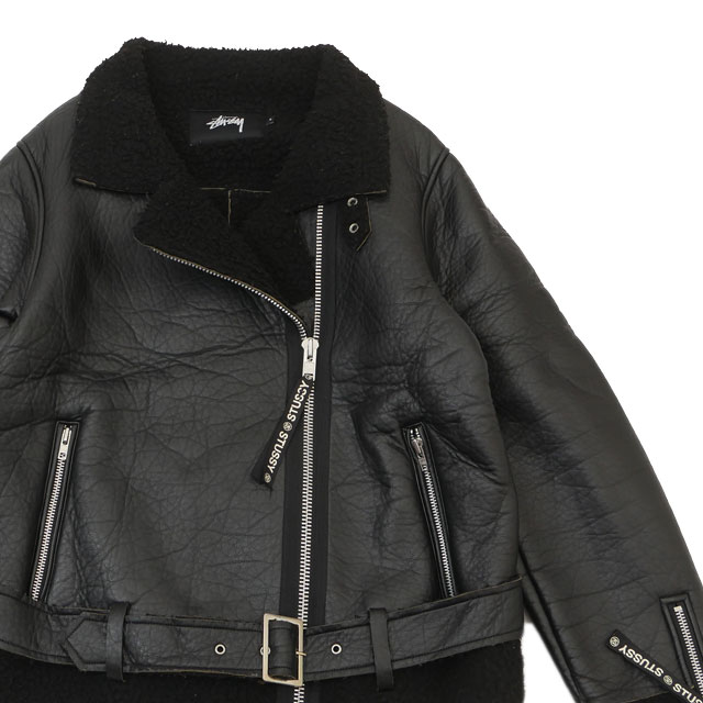 �ڴ��ָ������̲��ʡ�  ���ƥ塼���� �����ޥ� STUSSY WOMEN Big Boa Jacket �ܥ����㥱�å� �饤������ ��ǥ����� ����šۥ������