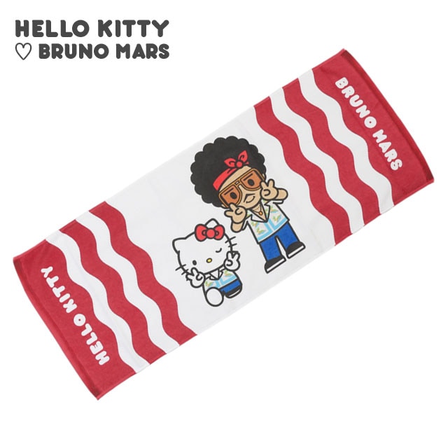 ブルーノマーズ　ハローキティ　コラボタオル ハローキティ 新品 ブルーノ・マーズ BRUNO MARS x HELLO KITTY