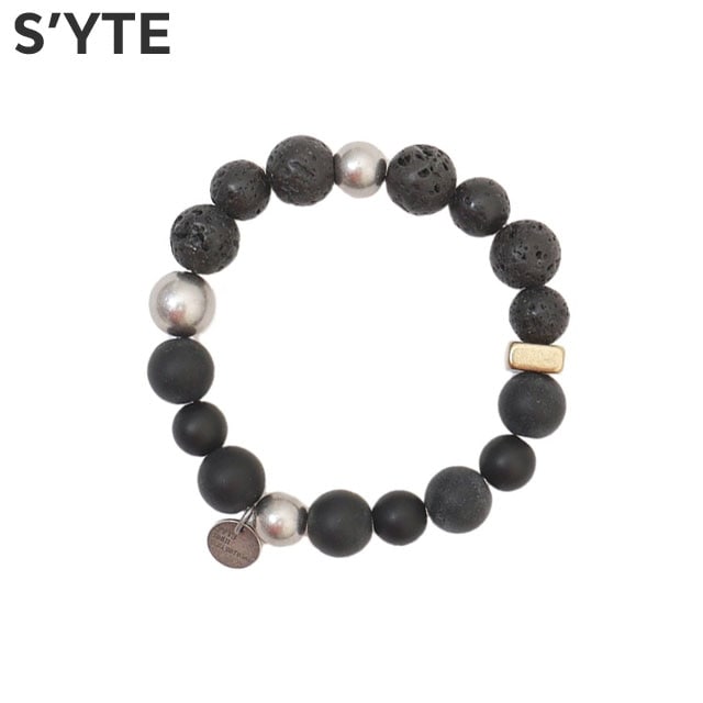 [ָݥ5ܥڡ!!]   S'YTE ONYX BEAD+LAVA STONE BRACELET ˥ ȡ ֥쥹å  ǥ Yohji Yamamoto 襦ޥ ץ她 ס륪 磻꡼ Y-3 Ի