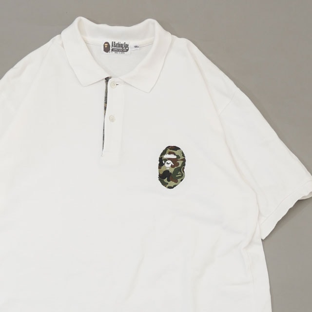 [ָݥ5ܥڡ!!]  ٥  A BATHING APE HEAD S/S POLO ݥ ץإå  š1ST CAMO եȥ