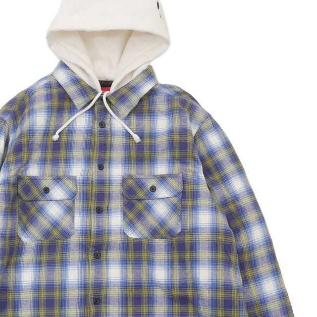 [���ָ���ݥ����5�ܥ����ڡ�����!!] ����ץ꡼�� SUPREME 21FW Hooded Flannel Zip Up Shirt �ե��ͥ륷��� �ա����դ� ��󥺡���š�2021FW