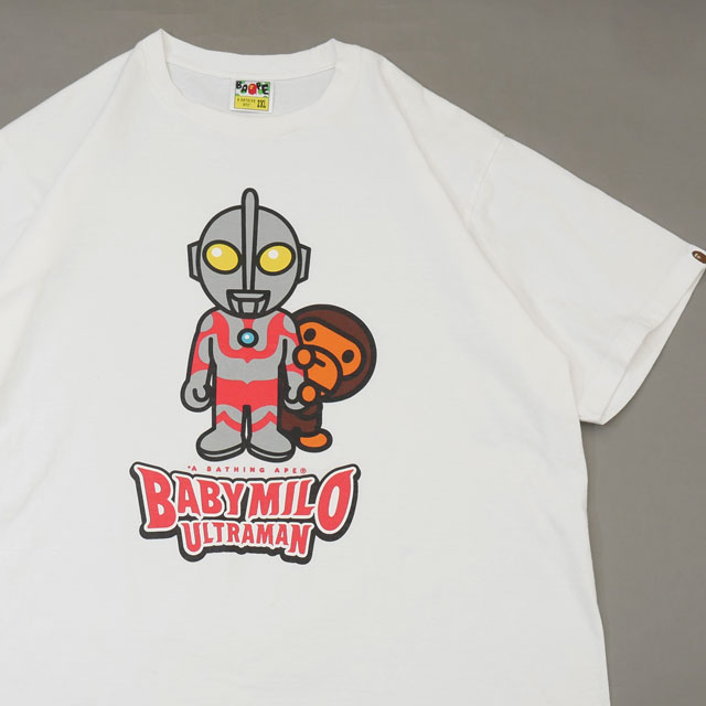 [ָݥ5ܥڡ!!]  ٥  A BATHING APE x ȥޥ ULTRAMAN BABY MILO TEE ٥ӡޥ T  š