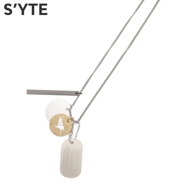 [ָݥ5ܥڡ!!]  S'YTE BRASS DOG TAG NECKLACE ͥå쥹 Yohji Yamamoto 襦ޥ 267-000226-012