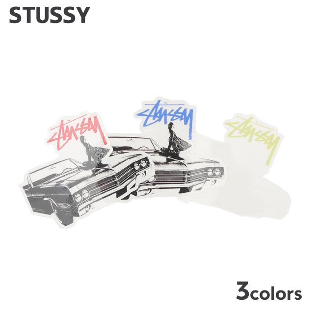 stussy　缶ケース&ステッカー サビ有り STUSSY 新品 ステューシー BURLY THREADS STICKER ステッカー