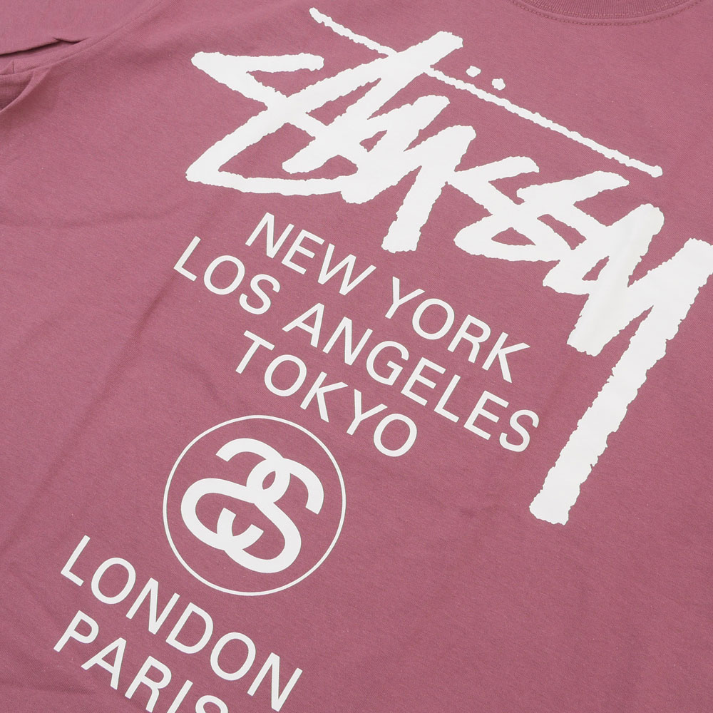 Stussy world tour tee ステューシー berry Sサイズ
