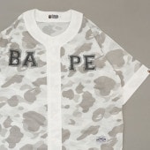 [ָݥ5ܥڡ!!]  ٥  A BATHING APE MESH BASEBALL SHIRT å ١ܡ륷  XL š