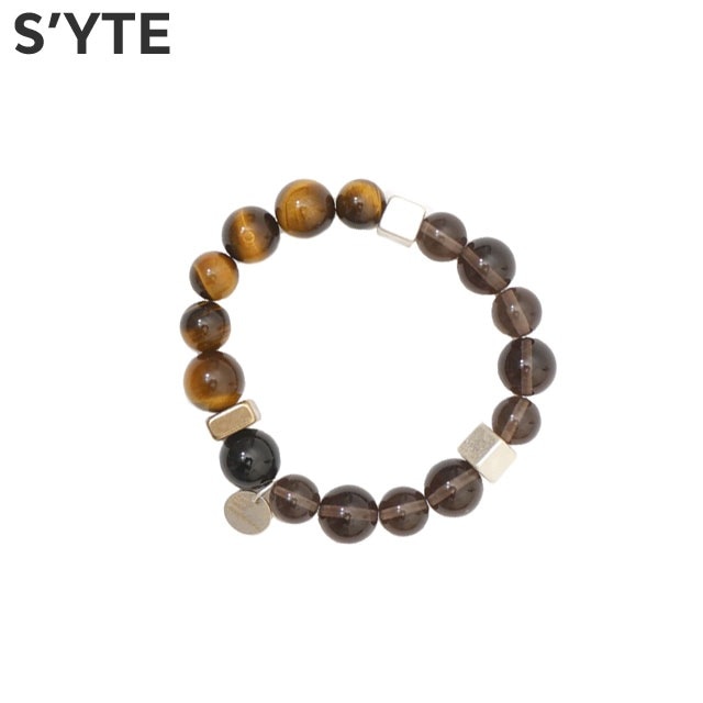 [ָݥ5ܥڡ!!]   S'YTE TIGER'S EYE+SMOKY QUARTZ BRASS BRACELET  ⡼ ֥쥹å  ǥ Yohji Yamamoto 襦ޥ ץ她 ס륪 磻꡼ Y-3 Ի