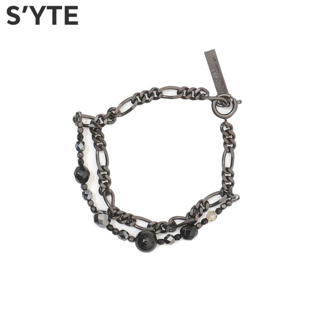 [ָݥ5ܥڡ!!]   S'YTE BLACK ONYX+GLASS BEADS BRASS BRACELET ˥ 饹ӡ ֥쥹å  ǥ Yohji Yamamoto 襦ޥ ץ她 ס륪 磻꡼ Y-3 Ի