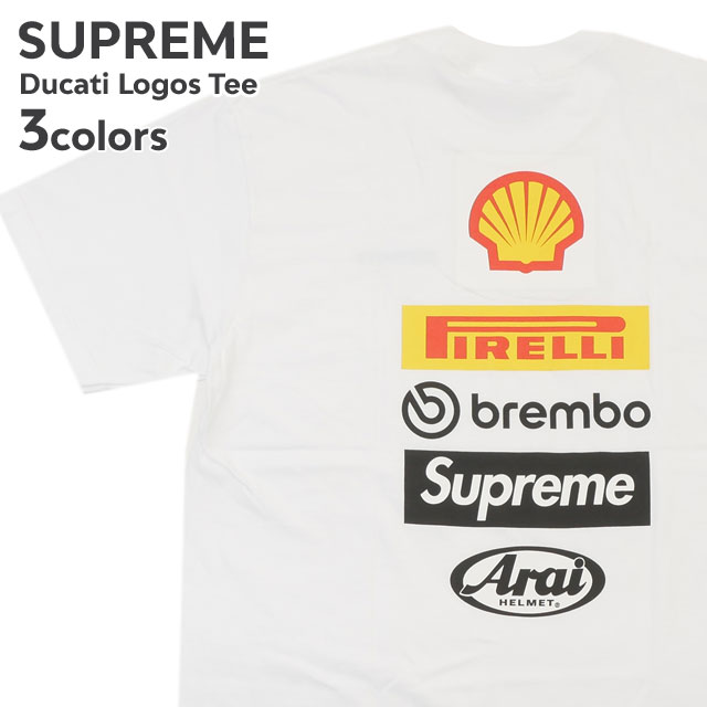 スケートボード Supreme Ducati Logos Tee Supreme Ducati Logos Tee (SS24) - $48