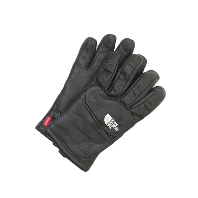 [ָݥ5ܥڡ!!] ץ꡼ Supreme x THE NORTH FACE Ρե 17FW Leather Gloves 쥶   BLACK 2017FW šۥ S