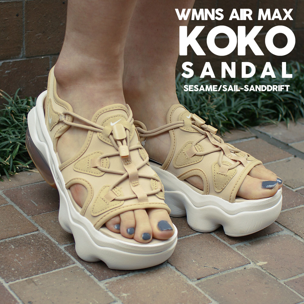 �ڴ��ָ������̲��ʡۿ��� �ʥ��� NIKE WMNS AIR MAX KOKO SANDAL �����ޥå��� ���� ������� SESAME/SAIL-SANDDRIFT CI8798-200 ��� ��ǥ�����