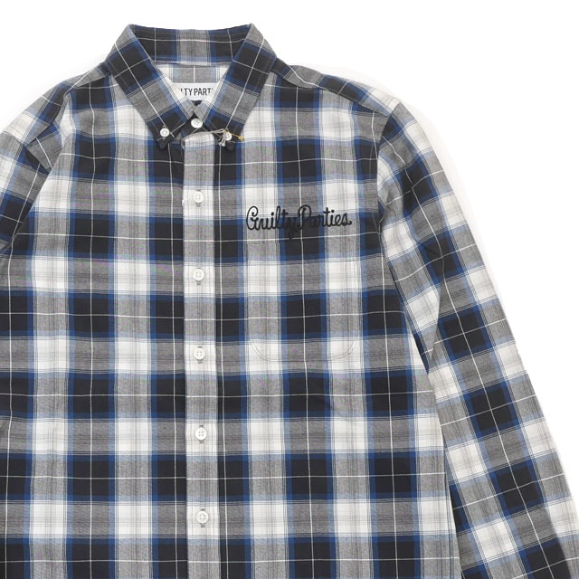 [ָݥ5ܥڡ!!] /̤ 拾ޥꥢ WACKO MARIA CHECK L/S SHIRT å Ĺµ BLUE  S