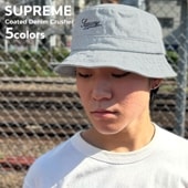 [ָݥ5ܥڡ!!]  ץ꡼ SUPREME Coated Denim Crusher ϥåȥ ǥ  ȥ꡼  
