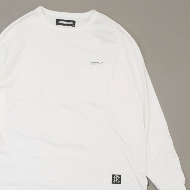 [���ָ���ݥ����5�ܥ����ڡ�����!!] �ͥ��С��եå� NEIGHBORHOOD 22SS CLASSIC-P/C-CREW.LS �ݥ��å� ĹµT����� WHITE ��� S����������š�2022SS