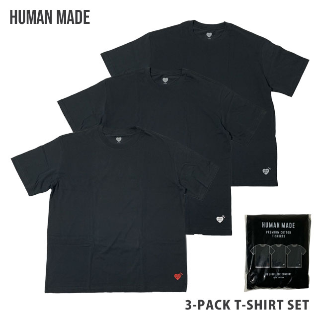 �ڲ��ʸ�ľ���ޤ����� ���� �ҥ塼�ޥ�ᥤ�� HUMAN MADE 3-PACK T-SHIRT SET T����� 3�祻�å� ��� ��ǥ����� ���� NIGO �˥��� APE KAWS �����륺�ɥ�ȥ��饤